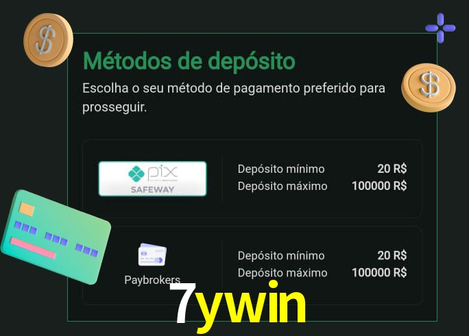 O cassino 7ywin oferece uma grande variedade de métodos de pagamento